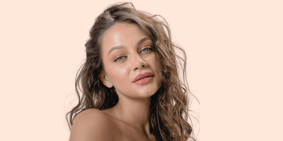 Woman with soft, shiny wavy hair
