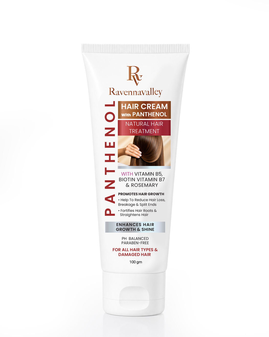 Ravenna Valley Hair Cream with Panthenol in a white squeeze tube